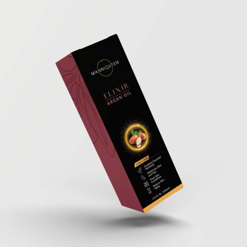 Manniqueen Box Packaging Argan Oil Mockup