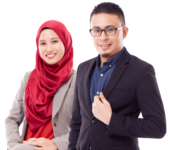 Najmi Aliff and Dr Nooraisyah, graphic designer management team.