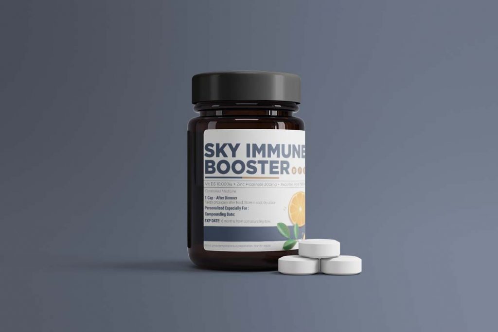 Skyhill Label Sticker Immune Booster Mockup