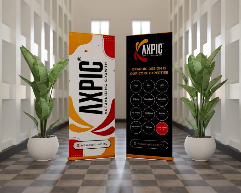 Axpic Rollup Bunting (30x80 inch) Mockup.ai