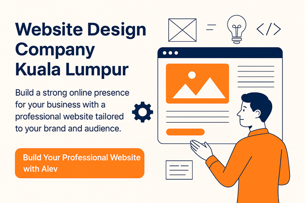 Website design company Kuala Lumpur – Alev Digital team creating professional business websites with modern UIUX design in Malaysia