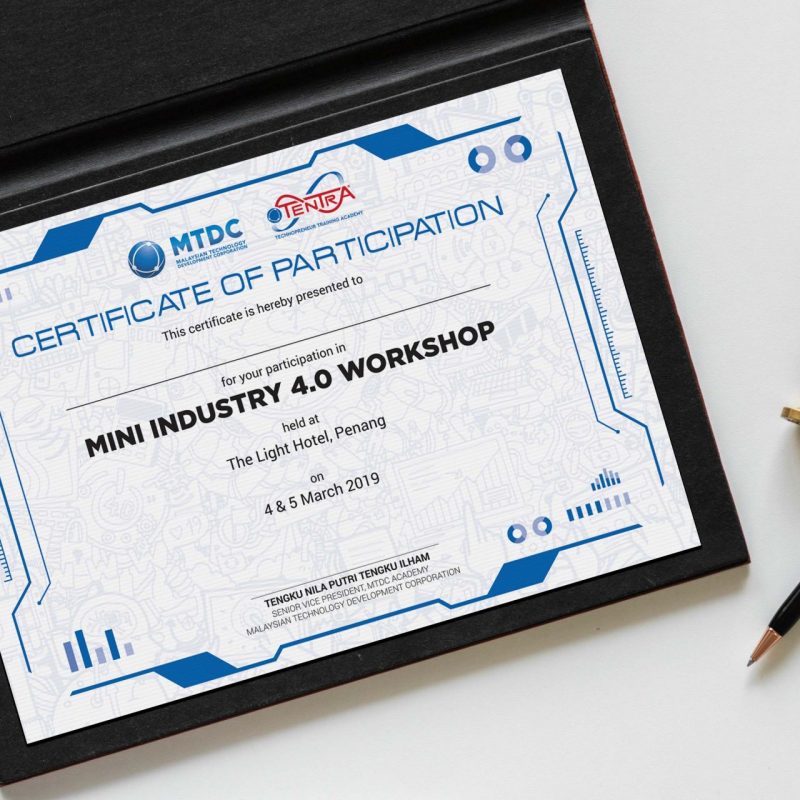 Tentra Certificate I 4.0 Mockup